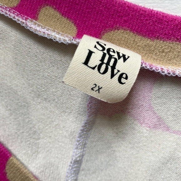 Sew in Love Striped Animal Print Long Sleeve V-Neck Top - Picture 9 of 9